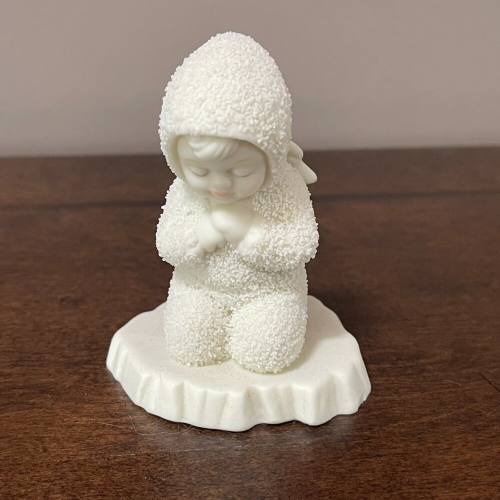 Vintage Dept 56 Snowbabies Figurine "Now I Lay Me Down to Sleep"  #68390